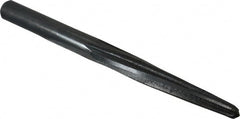 Made in USA - 7/16" Reamer Diam, 1/4" Small End Diam, 1/2" Diam Straight Shank, 3-1/2" Flute, Bridge Reamer - Caliber Tooling