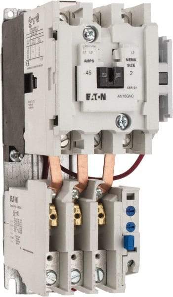 Eaton Cutler-Hammer - 110 Coil VAC at 50 Hz, 120 Coil VAC at 60 Hz, 45 Amp, NEMA Size 2, Nonreversible Open Enclosure NEMA Motor Starter - 3 hp at 1 Phase - Caliber Tooling