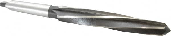 Interstate - 1-3/16" Reamer Diam, 59/64" Small End Diam, 3MT Morse Taper Shank, 7-3/8" Flute, Bridge Reamer - Caliber Tooling