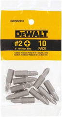 DeWALT - #2, Tip Phillips Screwdriver Bit - 1/4" Drive, 1" OAL - Caliber Tooling