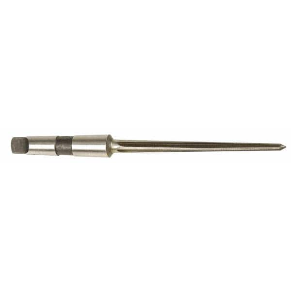 Interstate - 1/2" Reamer Diam, 5/16" Small End Diam, 2MT Morse Taper Shank, 5-1/8" Flute, Bridge Reamer - Caliber Tooling