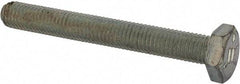 Made in USA - 1/2-20 UNF, 2" Length Under Head Hex Head Cap Screw - Fully Threaded, Grade 5 Steel, Zinc-Plated Finish, 3/4" Hex - Caliber Tooling