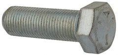 Made in USA - 9/16-18 UNF, 1-3/4" Length Under Head Hex Head Cap Screw - Fully Threaded, Grade 5 Steel, Zinc-Plated Finish, 13/16" Hex - Caliber Tooling