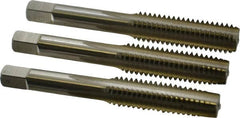 Hertel - 7/16-14 UNC, 4 Flute, Bottoming, Plug & Taper, Bright Finish, High Speed Steel Tap Set - 3-5/32" OAL, 2B/3B Class of Fit - Caliber Tooling