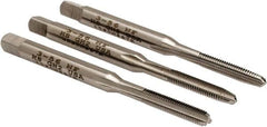 Hertel - #3-56 UNF, 3 Flute, Bottoming, Plug & Taper, Bright Finish, High Speed Steel Tap Set - 1-13/16" OAL, 2B/3B Class of Fit - Caliber Tooling