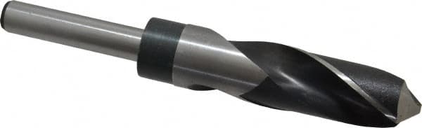 Hertel - 61/64" Drill, 118° Point, High Speed Steel Silver Deming & Reduced Shank Drill Bit - Caliber Tooling