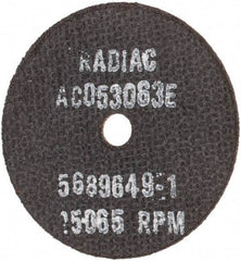 Radiac Abrasives - 3" 46 Grit Ceramic Cutoff Wheel - 1/16" Thick, 3/8" Arbor, Use with Angle Grinders - Caliber Tooling