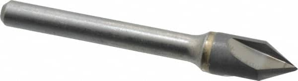 Hertel - 3/8" Head Diam, 1/4" Shank Diam, 3 Flute 60° Solid Carbide Countersink - Caliber Tooling