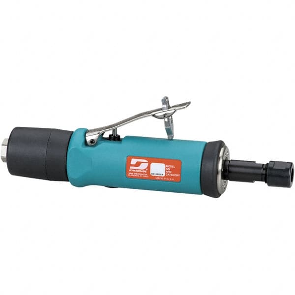 Dynabrade - 1/4" Collet, Straight Handle, Air Straight Die Grinder - 18,000 RPM, Rear Exhaust, 26 CFM, 0.5 hp, 90 psi, 1/4 NPT Inlet - Caliber Tooling