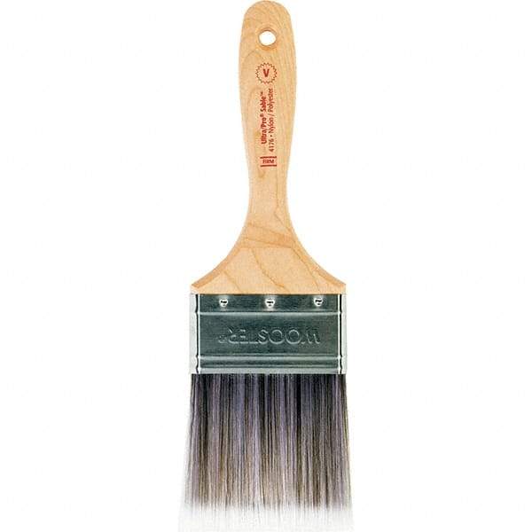 Wooster Brush - 3" Flat Nylon/Polyester Varnish Brush - 3-3/16" Bristle Length, 6-1/2" Maple Beavertail Handle - Caliber Tooling