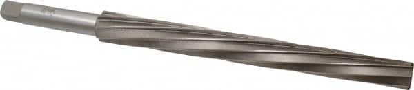 Interstate - #12 Pin, 1.05" Diam, 0.842" Small End, 7/8" Diam Straight Shank, 10" Flute, Taper Pin Reamer - Caliber Tooling