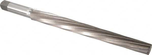 Interstate - #13 Pin, 1.259" Diam, 1.009" Small End, 1-1/4" Diam Straight Shank, 12" Flute, Taper Pin Reamer - Caliber Tooling