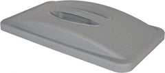 Rubbermaid - Rectangle Lid for Use with 15-7/8 Gal Rectangular Trash Cans - Gray, Polypropylene, For Slim Jim Trash Cans - Caliber Tooling