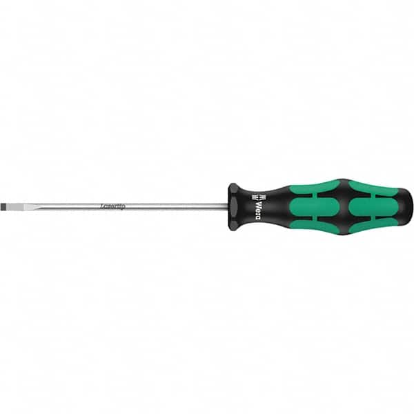 Wera - 3mm Blade Width, Slotted Screwdriver - 150mm Blade Length, Round Shank, Ergonomic Handle - Caliber Tooling