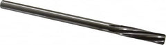 Made in USA - 31/64" High Speed Steel 6 Flute Chucking Reamer - Spiral Flute, 0.4355" Straight Shank, 2" Flute Length, 8" OAL - Caliber Tooling