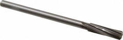 Made in USA - 17/32" Cobalt 6 Flute Chucking Reamer - Spiral Flute, 0.4355" Straight Shank, 2" Flute Length, 8" OAL - Caliber Tooling