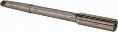 Made in USA - 27/32" High Speed Steel 8 Flute Chucking Reamer - Straight Flute, 2MT Morse Taper Shank, 2-1/2" Flute Length, 9-1/2" OAL - Caliber Tooling