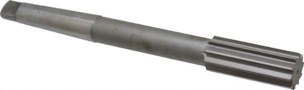 Made in USA - 1-3/16" High Speed Steel 10 Flute Chucking Reamer - Straight Flute, 3MT Morse Taper Shank, 2-7/8" Flute Length, 11" OAL - Caliber Tooling