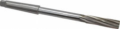 Made in USA - 5/8" High Speed Steel 8 Flute Chucking Reamer - Spiral Flute, 2MT Morse Taper Shank, 2-1/4" Flute Length, 9" OAL - Caliber Tooling