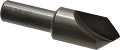 Interstate - 3/4" Head Diam, 1/2" Shank Diam, 1 Flute 82° High Speed Steel Countersink - Caliber Tooling