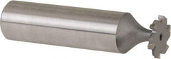 Made in USA - 1/2" Diam x 1/16" Face Width, Carbide-Tipped, 6 Teeth, Shank Connection Woodruff Keyseat Cutter - Uncoated, 2-1/16" OAL x 1/2" Shank, Straight Teeth, ANSI 204, Old Standard 1 - Caliber Tooling