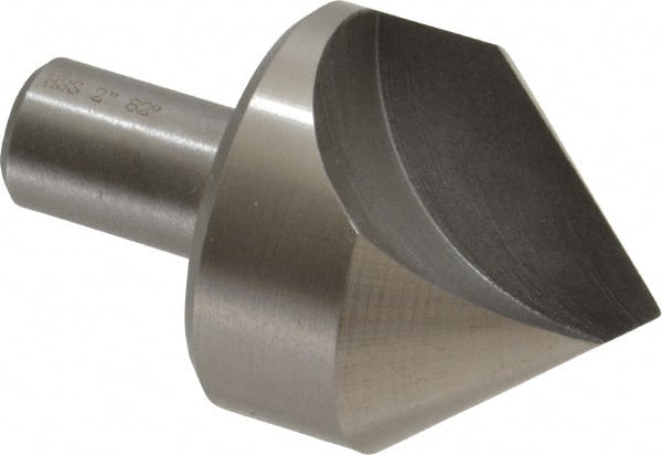 Interstate - 2" Head Diam, 3/4" Shank Diam, 1 Flute 82° High Speed Steel Countersink - Caliber Tooling