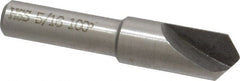 Interstate - 5/16" Head Diam, 1/4" Shank Diam, 1 Flute 100° High Speed Steel Countersink - Caliber Tooling