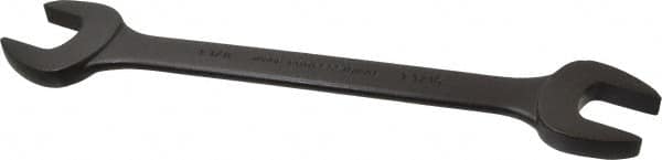 Proto - 1-1/16" x 1-1/8" Standard Open End Wrench - 12-3/8" OAL, Double End, Black Finish, 15° Head Angle - Caliber Tooling