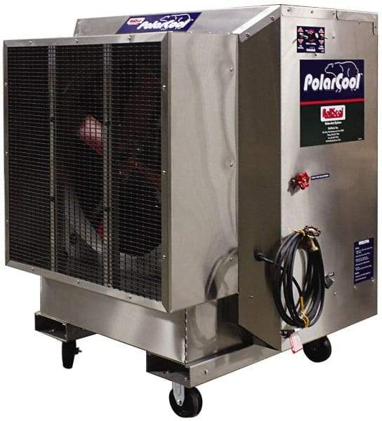 RollSeal - 48" Blade, 1-1/2 hp, 18,000 CFM Evaporative Cooler - 11 Amp Rating, 240 Volts, Single Speed - Caliber Tooling