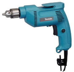 Makita - 3/8" Keyed Chuck, 2,500 RPM, Pistol Grip Handle Electric Drill - 4.9 Amps, 115 Volts, Reversible, Includes Chuck Key & Drill Chuck - Caliber Tooling