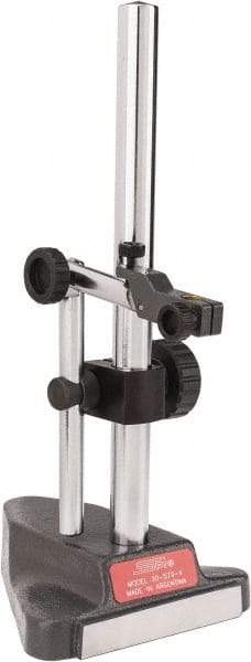 SPI - Granite, Triangular Base, Indicator Transfer Stand - 12" High, 5" Base Length x 5" Base Width, Includes Holder - Caliber Tooling