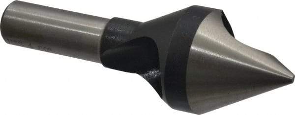 Interstate - 1/2" Shank Diam, 0 Flute 60° High Speed Steel Countersink - Bright Finish, Single End, Straight Shank, Right Hand Cut - Caliber Tooling