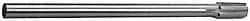 Made in USA - 27/32" Diam, 5/8" Max Diam Straight Shank, 1-3/8" Flute Length, Machine Expansion Reamer - Straight Flute, 9-1/2" OAL, Right Hand Cut, 8 Flutes, High Speed Steel, Bright Finish - Caliber Tooling