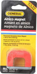 General - 1 Hole, 3/16" Hole Diam, 1-3/4" Overall Width, 1-1/8" Deep, 1-1/8" High, 30 Lb Average Pull Force, Alnico Power Magnets - 5/16" Pole Width - Caliber Tooling