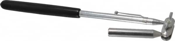 General - 8-3/4" Long Magnetic Retrieving Tool - 2 Lb Max Pull, 1/4" Head Diam, Nickel Plated Steel - Caliber Tooling