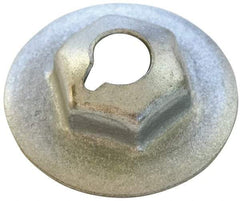 Au-Ve-Co Products - #10-32, 1/2" OD, 3/8" Width Across Flats Washer Lock Nut - Zinc-Plated Spring Steel, For Use with Threaded Fasteners - Caliber Tooling