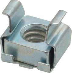 Value Collection - 1/4-20 Screw, 1/8 to 5/32" Thick, Spring Steel Cage Nut - Zinc-Plated Finish - Caliber Tooling