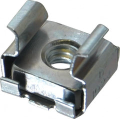 Made in USA - #10-24 Screw, 0.064 to 0.105" Thick, Spring Steel Cage Nut - Zinc-Plated Finish - Caliber Tooling