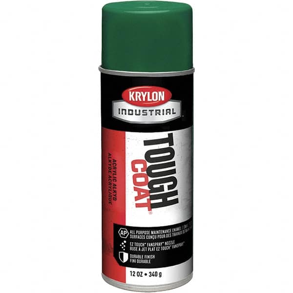 Krylon - Medium Green, 12 oz Net Fill, High Gloss, Enamel Spray Paint - 20 to 25 Sq Ft per Can, 16 oz Container, Use on Conduits, Ducts, Electrical Equipment, Machinery, Metal, Motors, Pipelines & Marking Areas, Railings, Steel Bars, Tool Boxes, Tools - Caliber Tooling