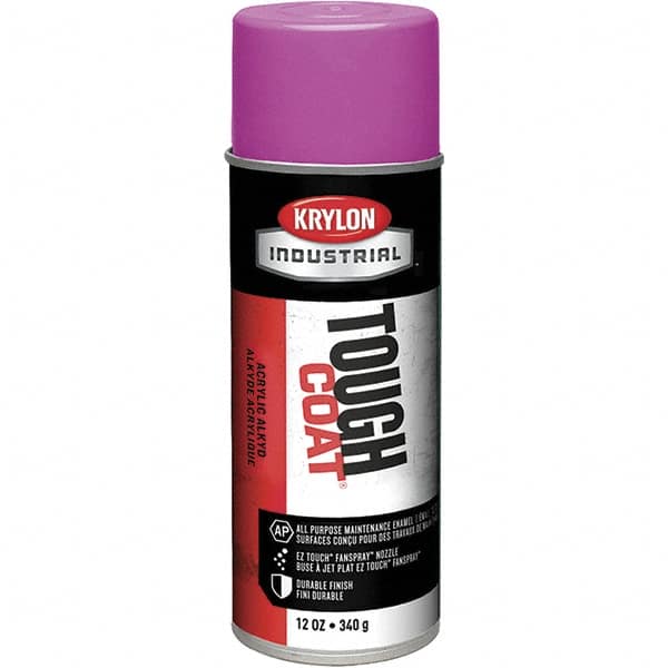 Krylon - OSHA Purple, 12 oz Net Fill, High Gloss, Enamel Spray Paint - 20 to 25 Sq Ft per Can, 16 oz Container, Use on Conduits, Ducts, Electrical Equipment, Machinery, Metal, Motors, Pipelines & Marking Areas, Railings, Steel Bars, Tool Boxes, Tools - Caliber Tooling