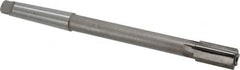 Interstate - 3/4" Diam, 0.623 to 0.625" Max Diam 2MT Morse Taper Shank, 1-3/8" Flute Length, Machine Expansion Reamer - Straight Flute, 9-1/2" OAL, Right Hand Cut, 6 Flutes, High Speed Steel, Bright Finish - Caliber Tooling