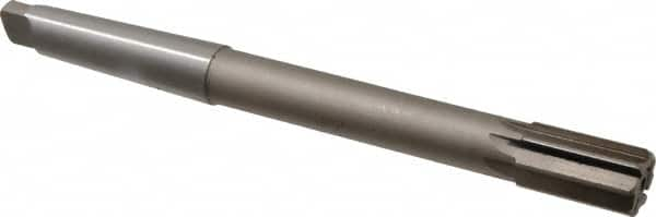 Interstate - 1" Diam, 0.873 to 0.875" Max Diam 3MT Morse Taper Shank, 1-5/8" Flute Length, Machine Expansion Reamer - Straight Flute, 10-1/2" OAL, Right Hand Cut, 8 Flutes, High Speed Steel, Bright Finish - Caliber Tooling