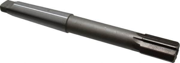 Interstate - 1-1/4" Diam, 0.998 to 0.9995" Max Diam 4MT Morse Taper Shank, 1-7/8" Flute Length, Machine Expansion Reamer - Straight Flute, 11-1/2" OAL, Right Hand Cut, 8 Flutes, High Speed Steel, Bright Finish - Caliber Tooling