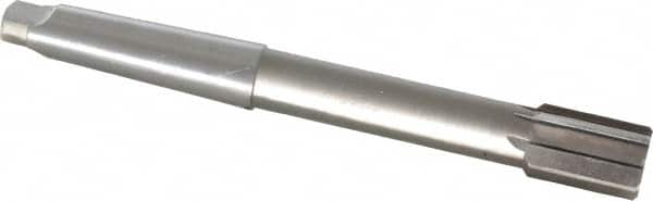 Interstate - 1-3/8" Diam, 0.998 to 0.9995" Max Diam 4MT Morse Taper Shank, 2" Flute Length, Machine Expansion Reamer - Straight Flute, 12" OAL, Right Hand Cut, 8 Flutes, High Speed Steel, Bright Finish - Caliber Tooling