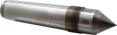 Riten - 1-3/4" Head Diam, Carbide-Tipped Steel Standard Point Solid Dead Center - 5MT Morse Taper, 1-3/4" Point Diam, 2-1/2" Point Length, 3-21/32" OAL - Caliber Tooling