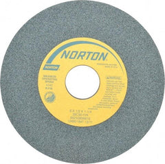 Norton - 6" Diam x 1-1/4" Hole x 1/2" Thick, I Hardness, 80 Grit Surface Grinding Wheel - Silicon Carbide, Type 1, Medium Grade, 4,140 Max RPM, Vitrified Bond, No Recess - Caliber Tooling