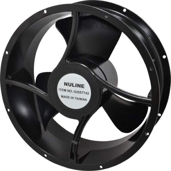 Value Collection - 115 Volts, AC, 550 CFM, Round Tube Axial Fan - 0.38 Amp Rating, 1,400 to 1,650 RPM, 10" High x 10" Wide x 3-1/2" Deep - Caliber Tooling