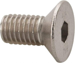 Value Collection - M8x1.25 Metric Coarse Hex Socket Drive, 90° Flat Screw - Grade 316 & Austenitic A4 Stainless Steel, Fully Threaded, 16mm OAL - Caliber Tooling