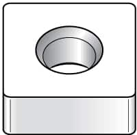 Kennametal - SNGA433 T0420 Grade KY4400 Ceramic Turning Insert - TiN Finish, 90° Square, 1/2" Inscr Circle, 3/16" Thick, 3/64" Corner Radius - Caliber Tooling