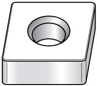 Kennametal - CNGA644 T0420 Grade KY4400 Ceramic Turning Insert - TiN Finish, 80° Diamond, 3/4" Inscr Circle, 1/4" Thick, 1/16" Corner Radius - Caliber Tooling